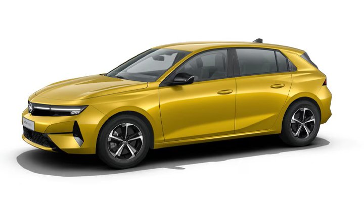 Gelber Opel Astra