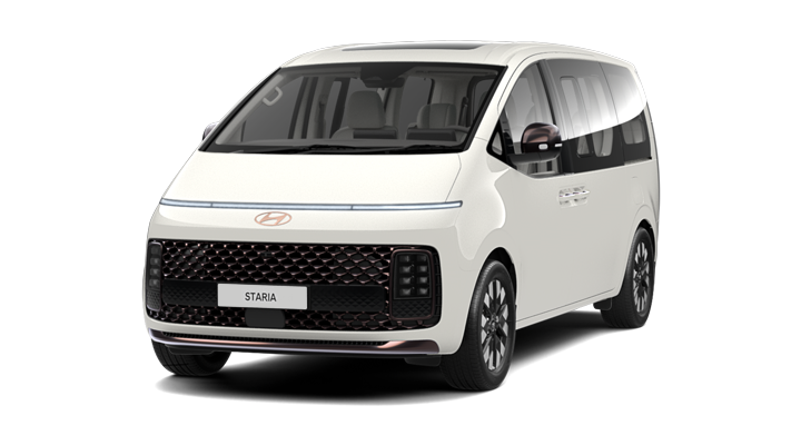 Weißer Hyundai Staria