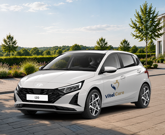 Weißer Hyundai i20